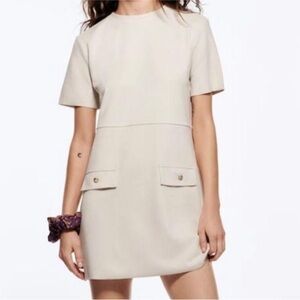 ZARA Faux Suede T Shirt Dress
